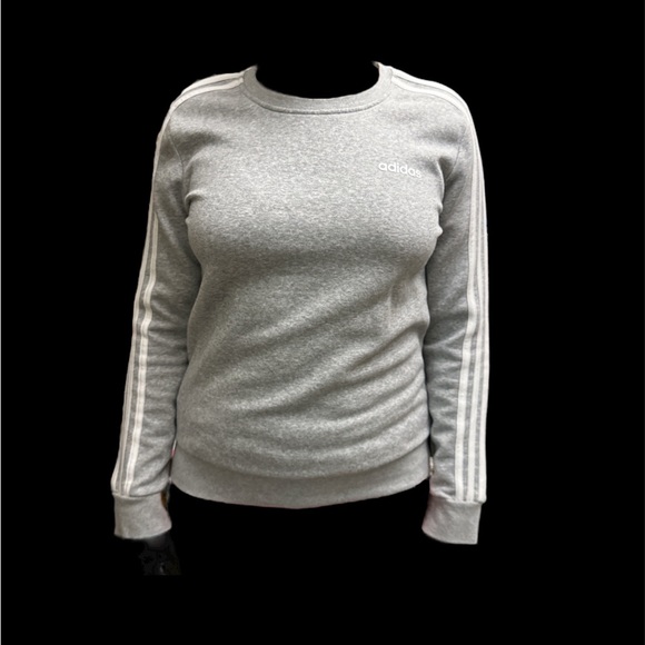 adidas Sweaters - Adidas grey and white sweater medium 12-14